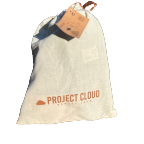 Project Cloud Black memory foam Slippers with White Heart gift dust travel bag - Picture 6 of 7